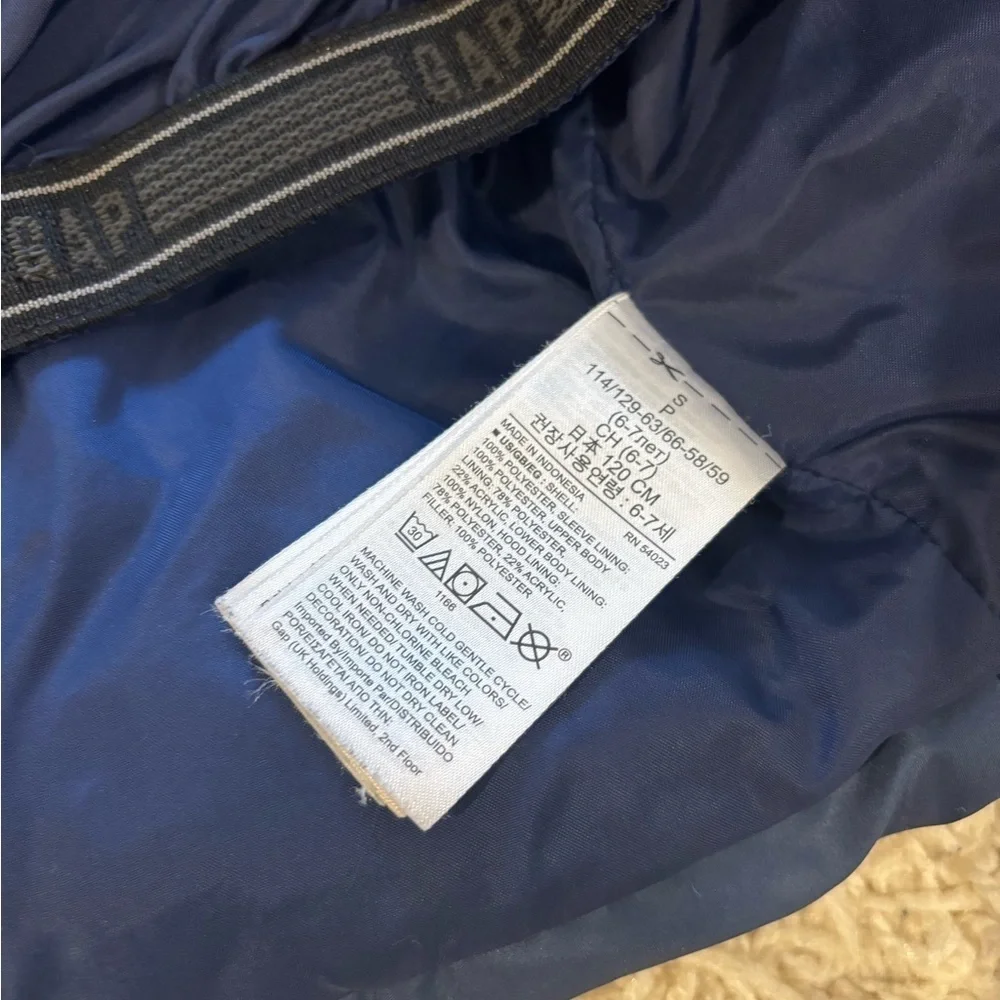 GAP Kids Navy and Blue Ombré Puffer Jacket
